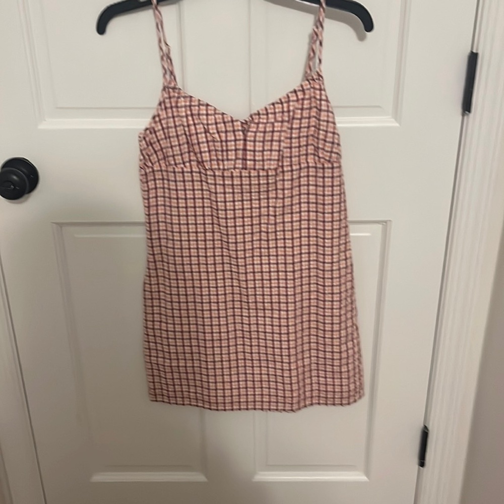 Plaid mini dress